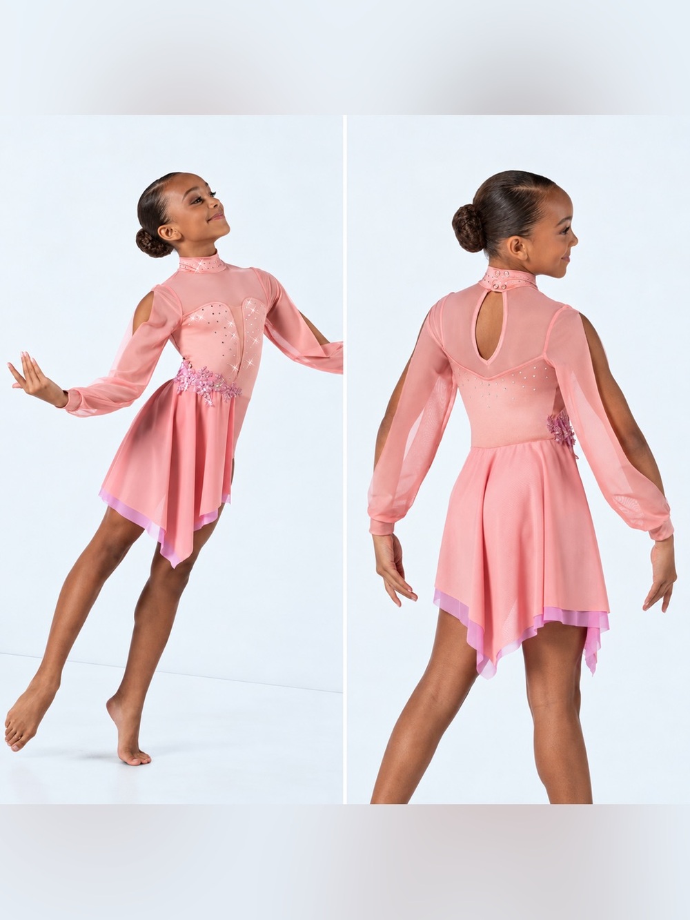 WEISSMAN Elite Dance Costume pink I'M WITH YOU
14106 rhinestone leotard child LC